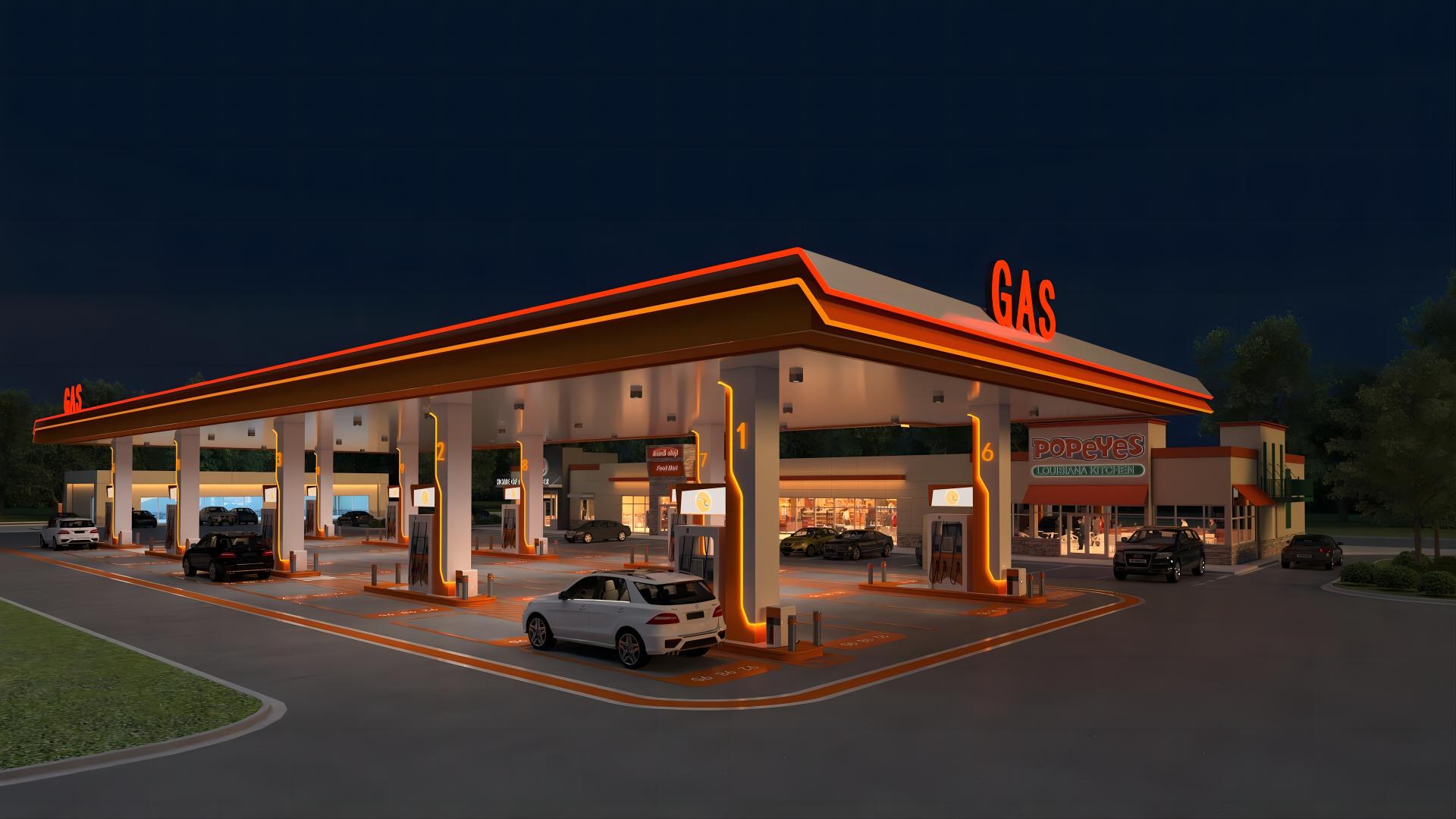 Patent led tube light for Gas Station